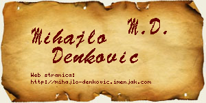 Mihajlo Denković vizit kartica